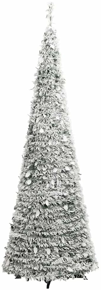 Išskleidžiama dirbtinė Kalėdų eglutė su sniegu, 120cm, 50 LED