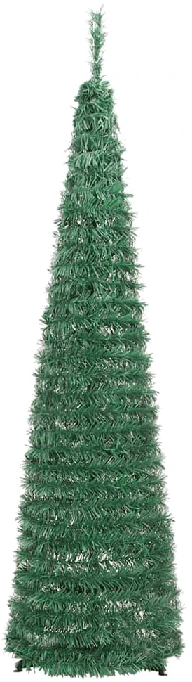 Išskleidžiama dirbtinė Kalėdų eglutė, žalia, 120cm, 50 LED