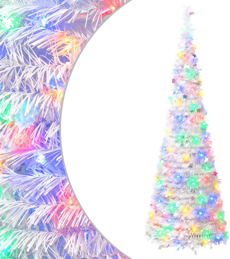 Išskleidžiama Kalėdų eglutė su LED lemputėmis 180 cm 150 LED
