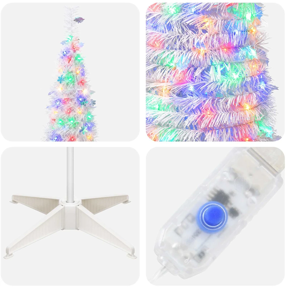Išskleidžiama Kalėdų eglutė su LED lemputėmis 180 cm 150 LED