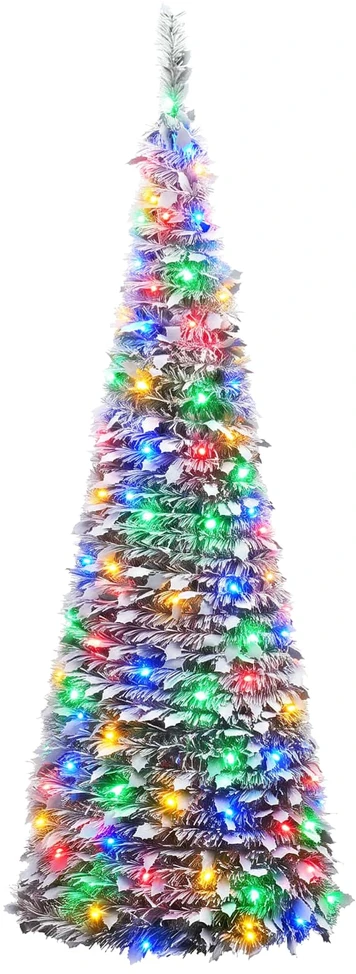 Išskleidžiama Kalėdų eglutė su LED lemputėmis 150 cm 100 LED