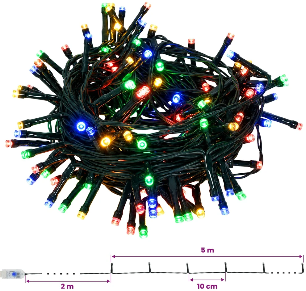 Išskleidžiama Kalėdų eglutė su LED lemputėmis 120 cm 50 LED PVC