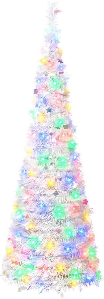 Išskleidžiama Kalėdų eglutė su LED lemputėmis 150 cm 100 LED