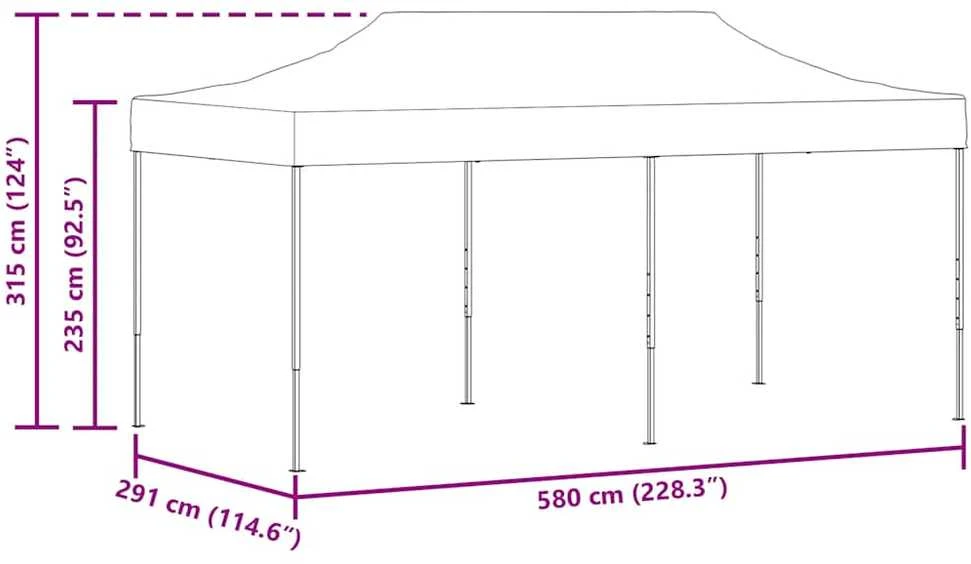 Išskleidžiama palapinė, 3x6m, kreminė balta