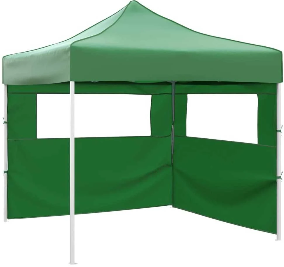 Išskleidžiama palapinė su 2 sienomis, žalia, 3x3 m