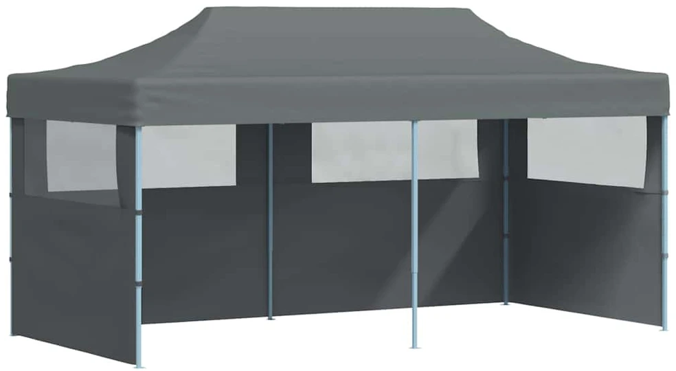 Išskleidžiama proginė palapinė, antracito spalva, 3x6m