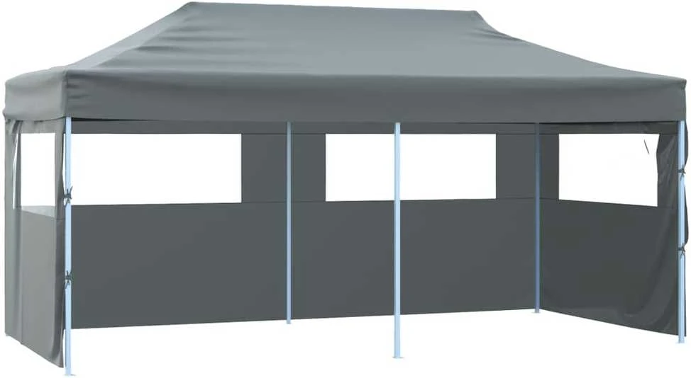 Išskleidžiama proginė palapinė, antracito spalva, 3x6m