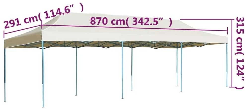 Išskleidžiama proginė palapinė, kreminės spalvos, 3x9m