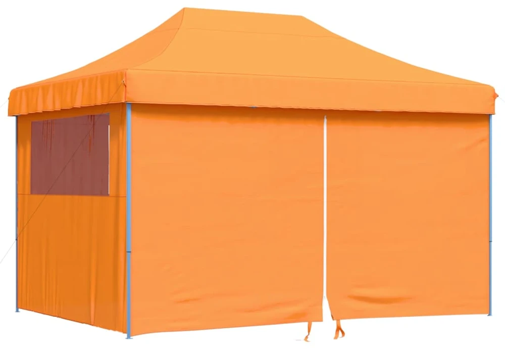 Išskleidžiama proginė palapinė su 4 sienomis, oranžinė