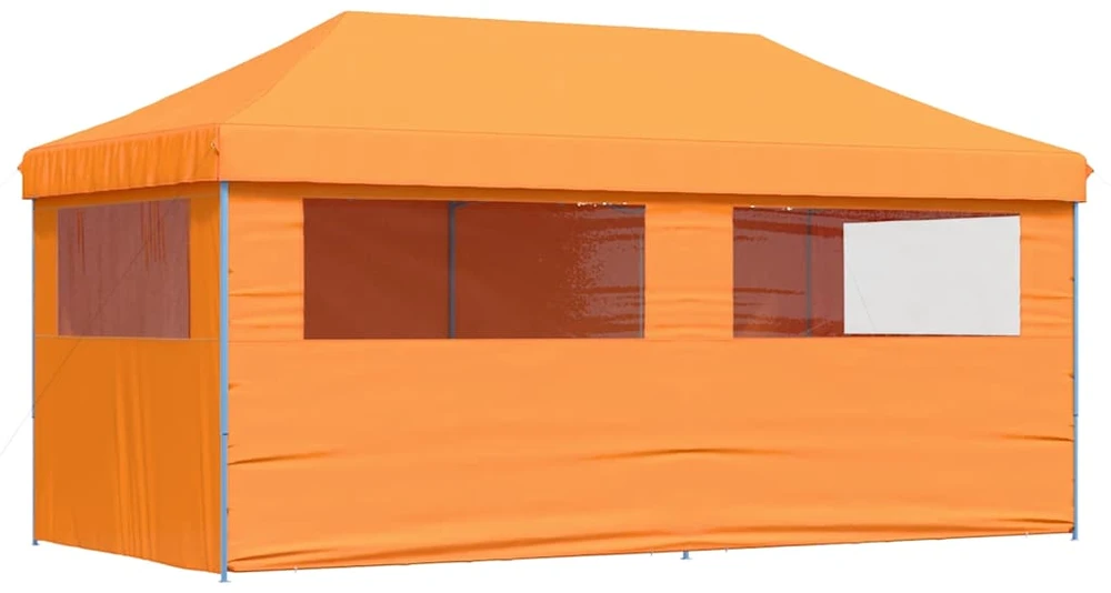 Išskleidžiama proginė palapinė su 4 sienomis, oranžinė