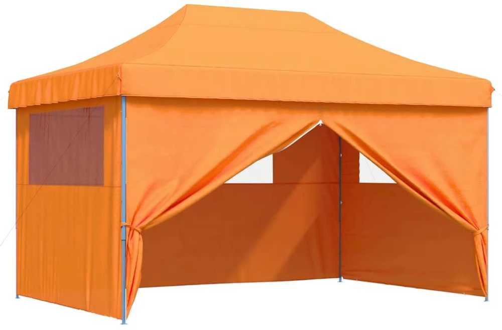 Išskleidžiama proginė palapinė su 4 sienomis, oranžinė