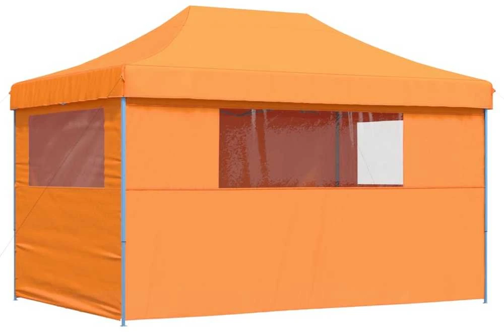 Išskleidžiama proginė palapinė su 4 sienomis, oranžinė