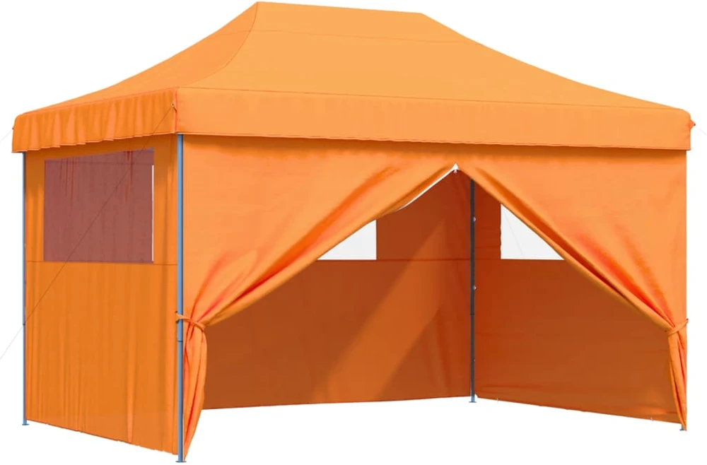 Išskleidžiama proginė palapinė su 4 sienomis, oranžinė