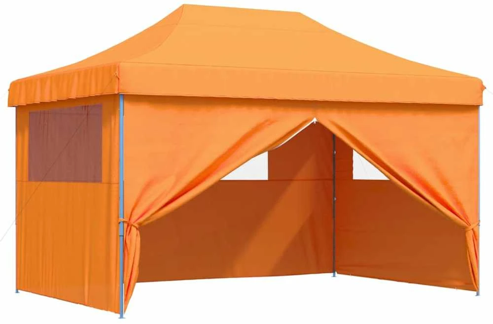 Išskleidžiama proginė palapinė su 4 sienomis, oranžinė