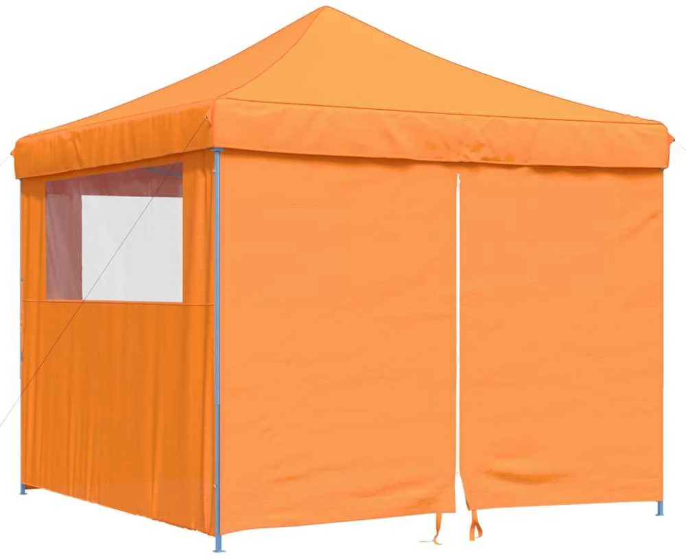 Išskleidžiama proginė palapinė su 4 sienomis, oranžinė