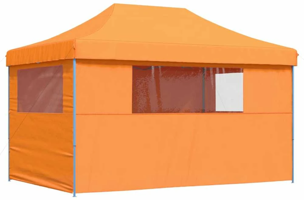 Išskleidžiama proginė palapinė su 4 sienomis, oranžinė
