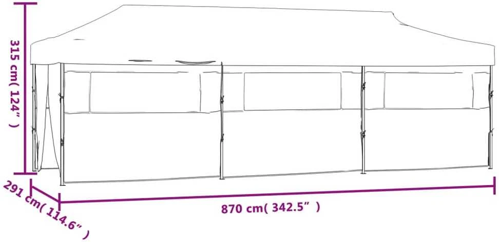 Išskleidžiama proginė palapinė su 8 šon. sien., mėl. sp., 3x9m