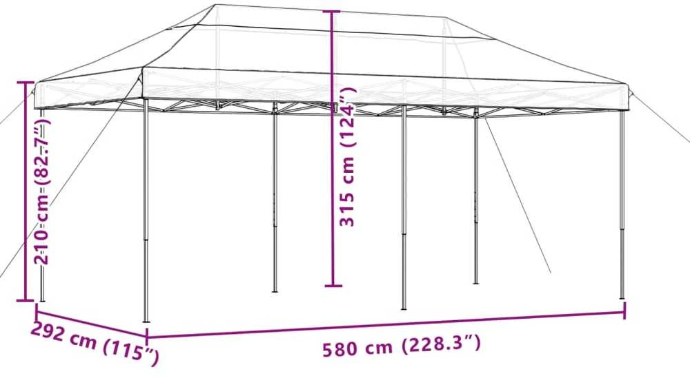 Išskleidžiama proginė palapinė, žalios spalvos, 580x292x315cm