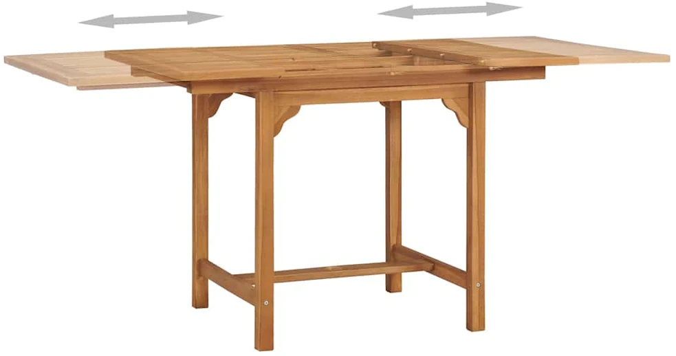 Išskleidžiamas stalas, (110-160)x80x75cm, tikmedžio masyvas