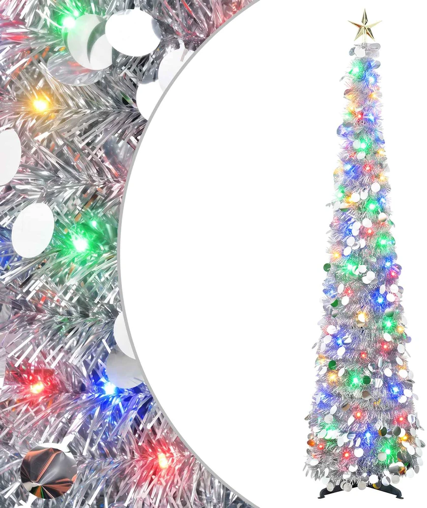 Iššokanti LED Kalėdų eglutė su žvaigžde viršūnėje 150 cm 50 LED