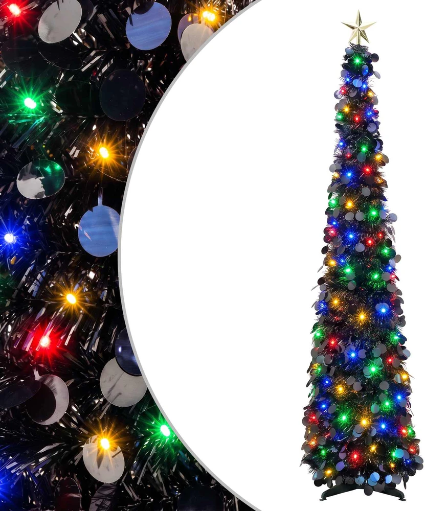 Iššokanti LED Kalėdų eglutė su žvaigžde viršūnėje 150 cm 50 LED