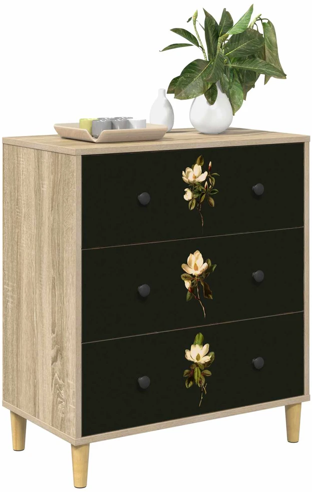Ištraukalas spinta BREMEN Magnolijų raštas 66 x 36,5 x 75 cm