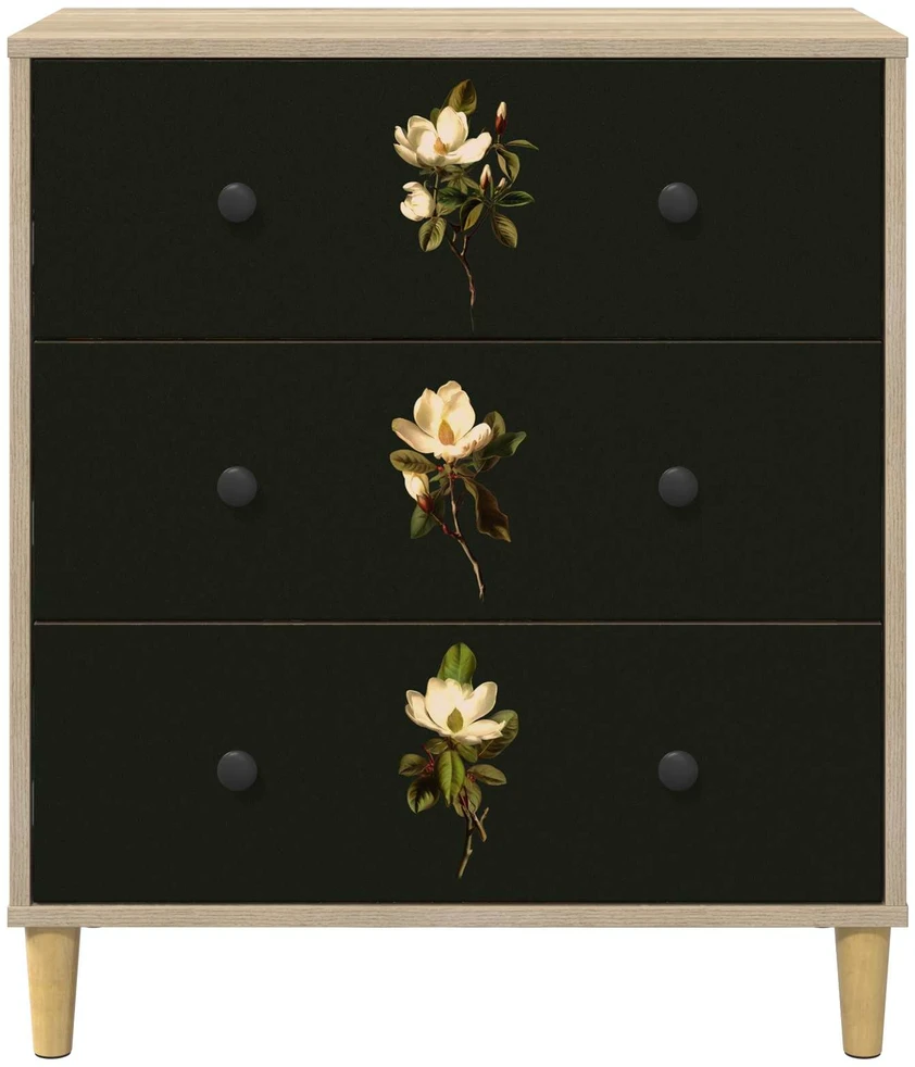Ištraukalas spinta BREMEN Magnolijų raštas 66 x 36,5 x 75 cm