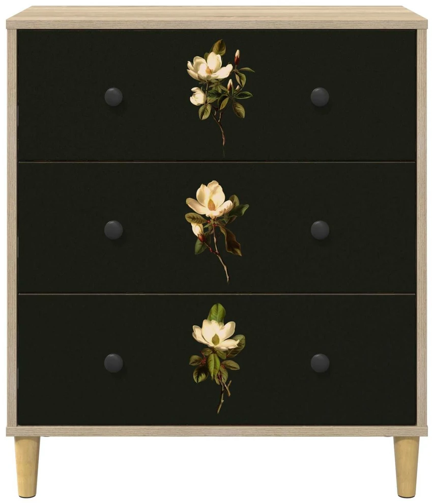 Ištraukalas spinta BREMEN Magnolijų raštas 66 x 36,5 x 75 cm