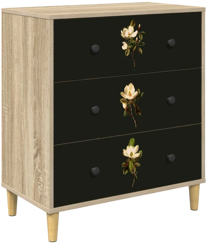Ištraukalas spinta BREMEN Magnolijų raštas 66 x 36,5 x 75 cm
