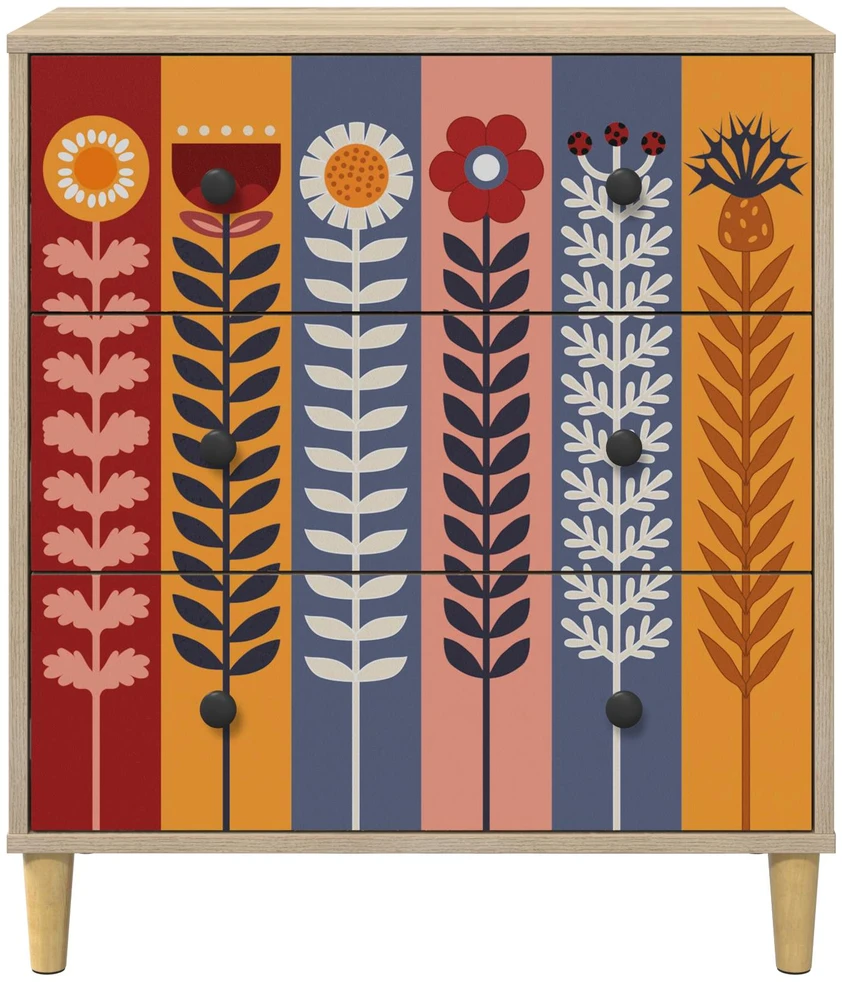 Ištraukalas spinta ESSEN Saulėgrąžų raštas 66 x 36,5 x 75 cm