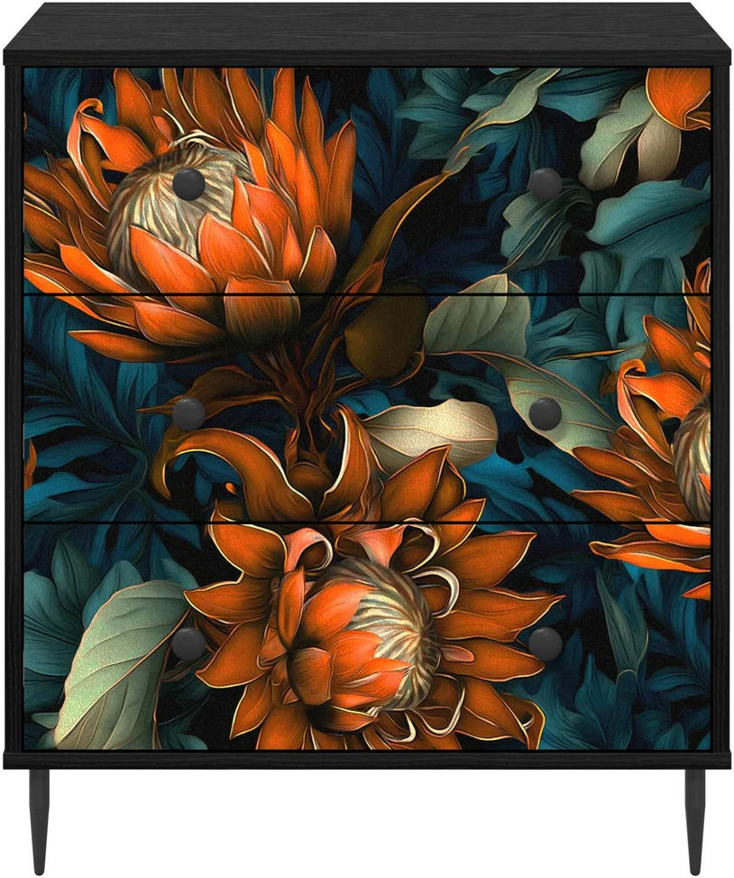 Ištraukalas spinta LOCHEM Oranžinė spauda 66 x 36,5 x 76 cm