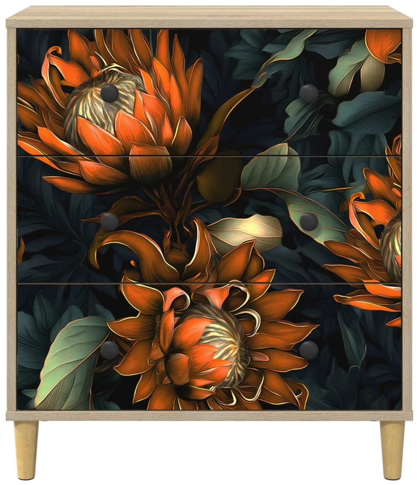 Ištraukalas spinta LOCHEM Oranžinė spauda 66 x 36,5 x 75 cm