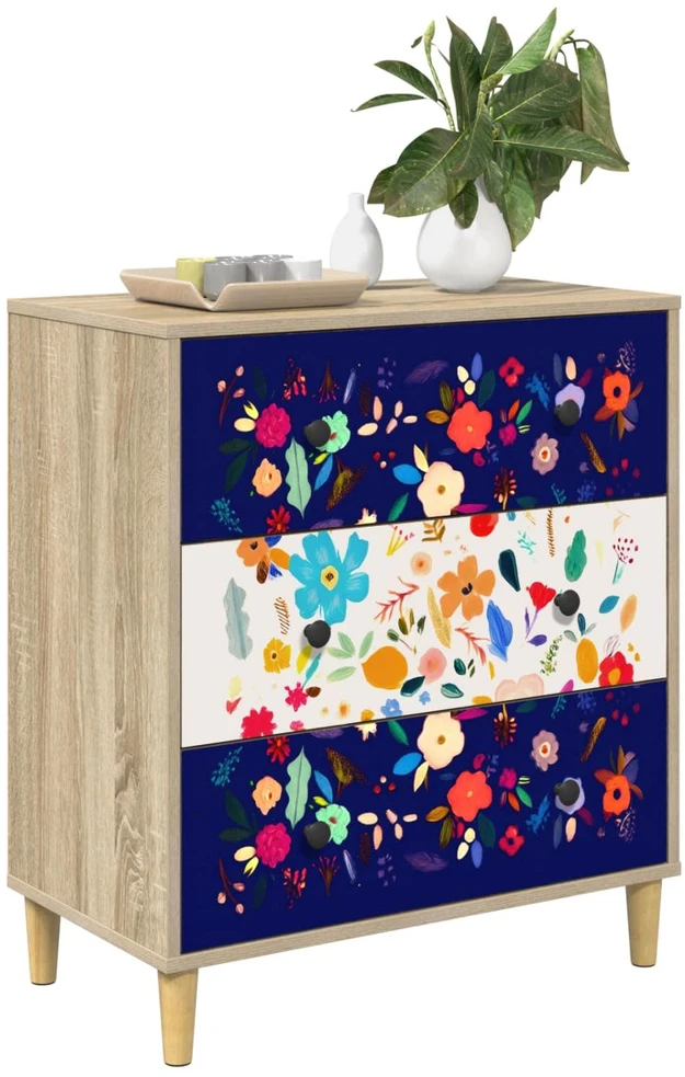 Ištraukalas spinta MAINZ Gėlėtas raštas 66 x 36,5 x 75 cm