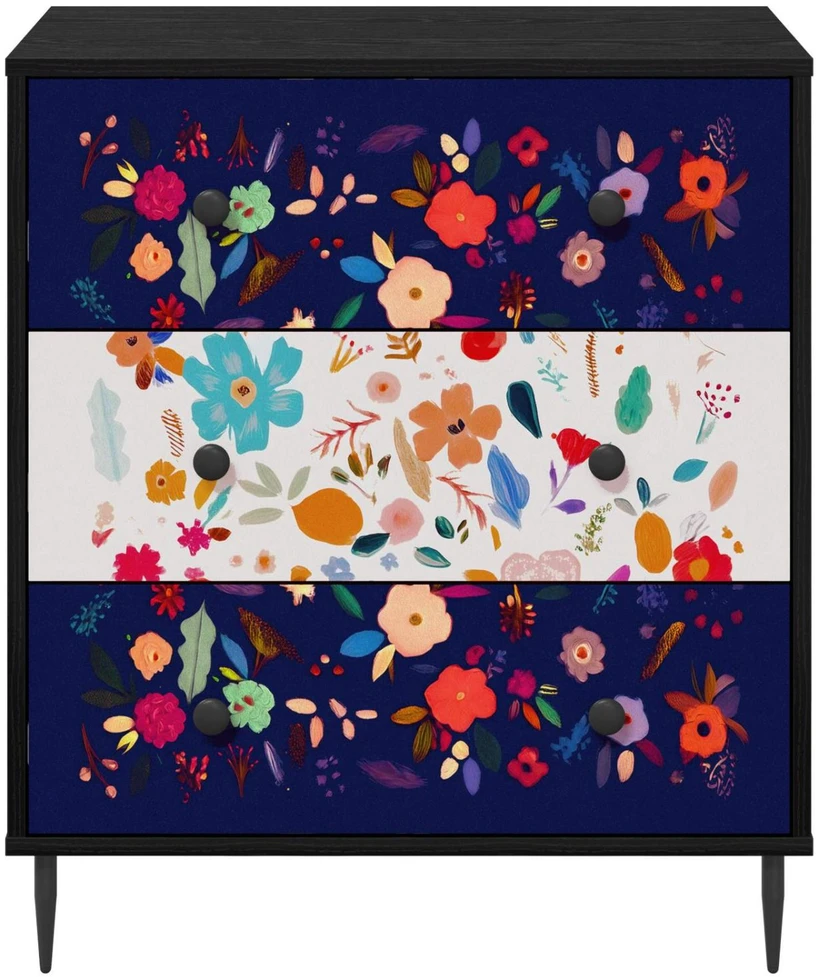 Ištraukalas spinta MAINZ Gėlėtas raštas 66 x 36,5 x 76 cm