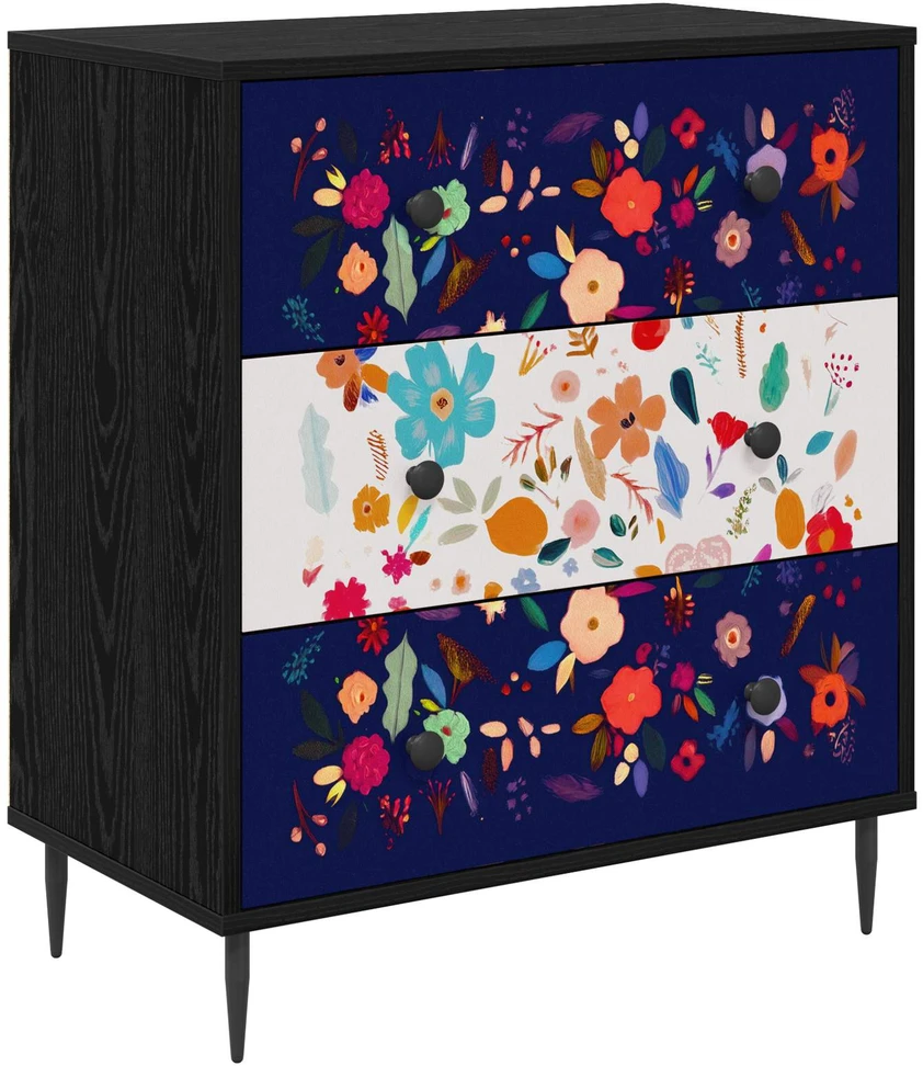 Ištraukalas spinta MAINZ Gėlėtas raštas 66 x 36,5 x 76 cm