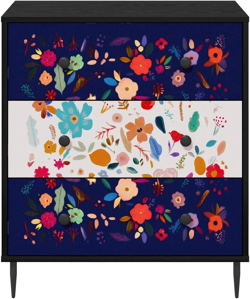 Ištraukalas spinta MAINZ Gėlėtas raštas 66 x 36,5 x 76 cm