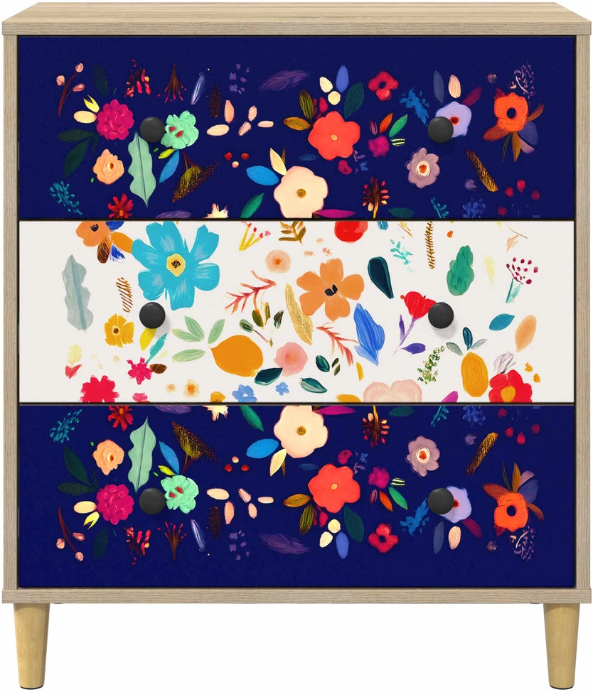 Ištraukalas spinta MAINZ Gėlėtas raštas 66 x 36,5 x 75 cm