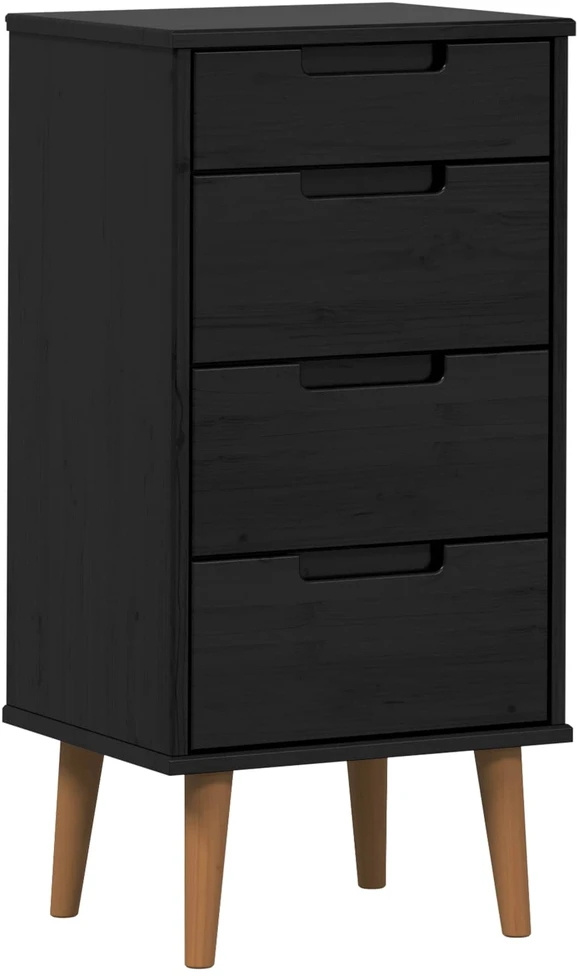 Ištraukalas spinta MOLDE Juoda 40 x 35 x 82 cm