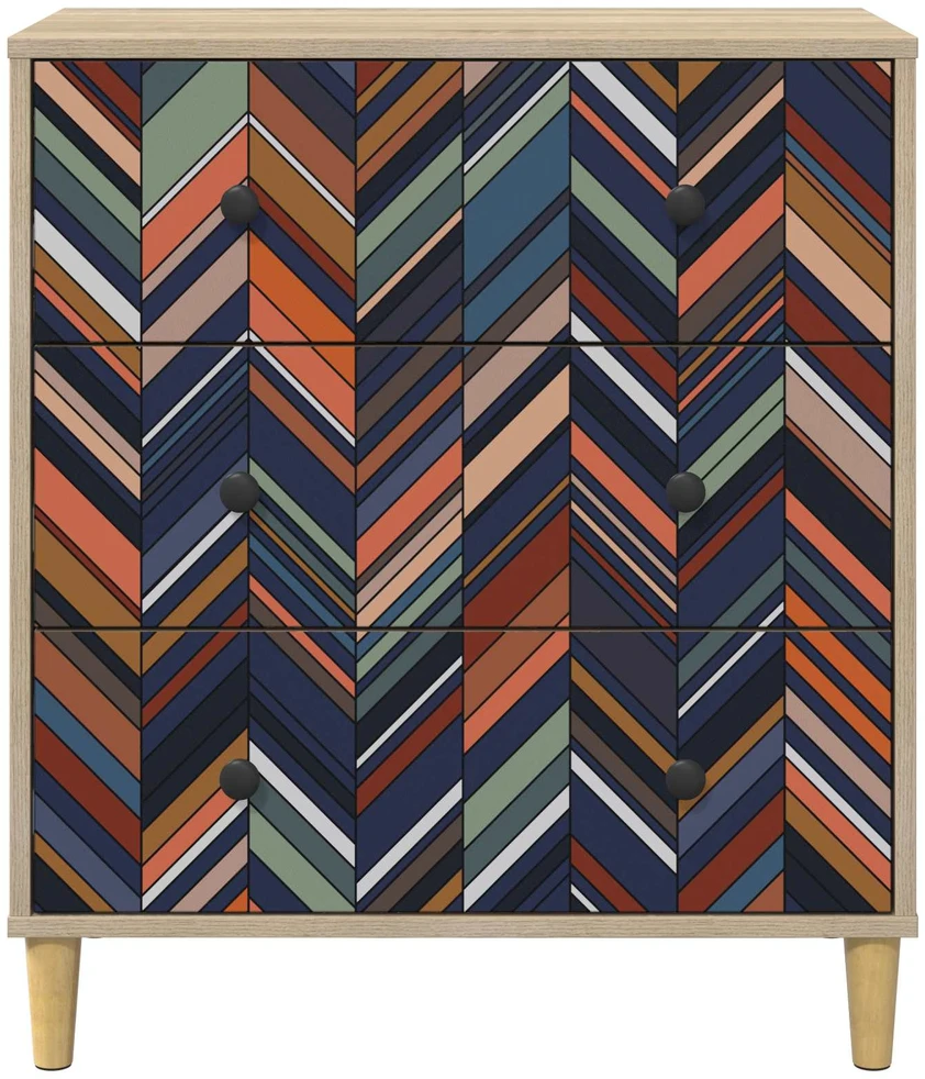 Ištraukalas spinta OMMEN Geometrinis raštas 66 x 36,5 x 75 cm
