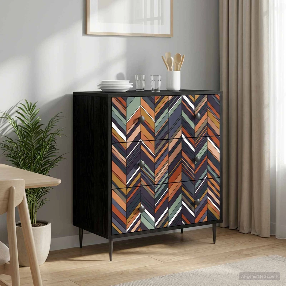 Ištraukalas spinta OMMEN Geometrinis raštas 66 x 36,5 x 76 cm
