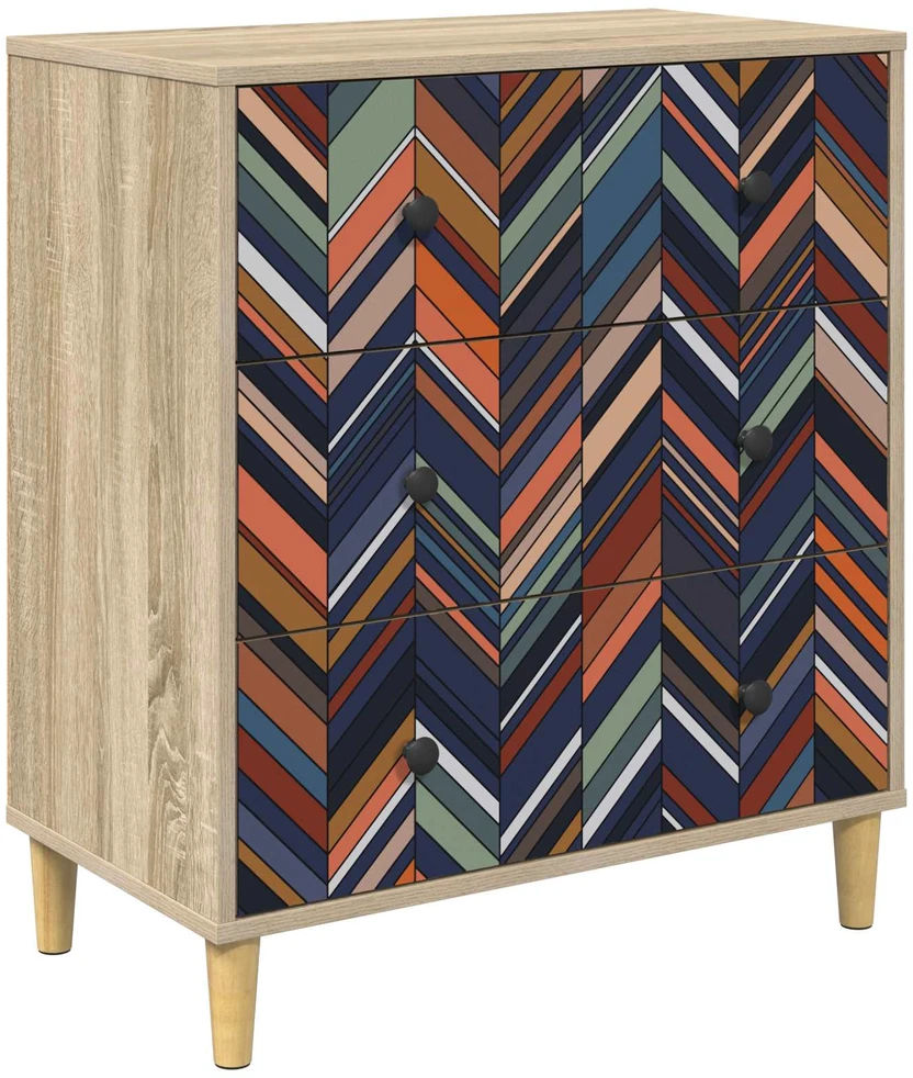 Ištraukalas spinta OMMEN Geometrinis raštas 66 x 36,5 x 75 cm