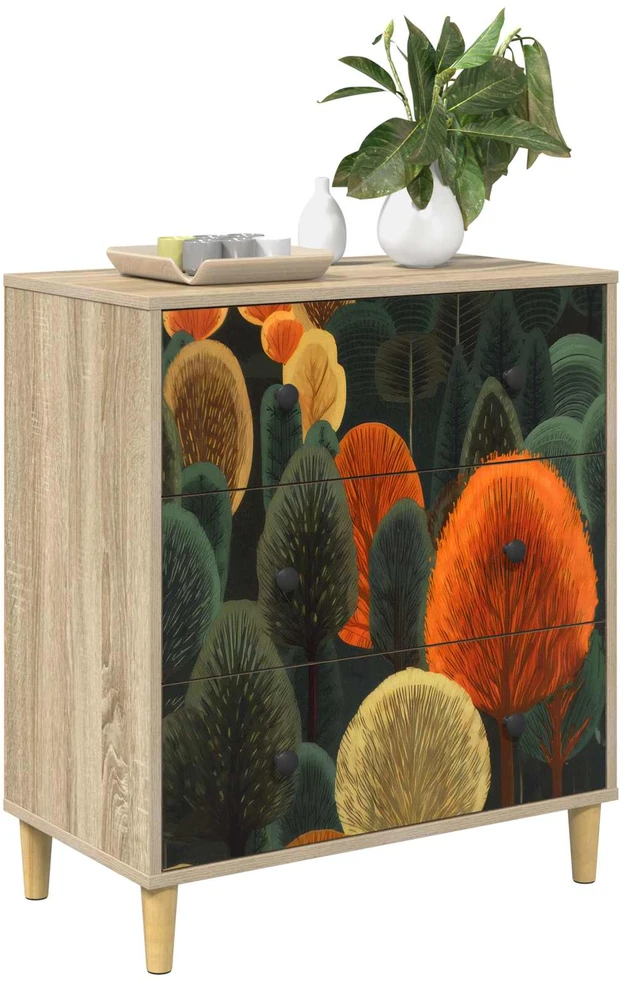 Ištraukalas spinta ZAANDAM Miško raštas 66 x 36,5 x 75 cm