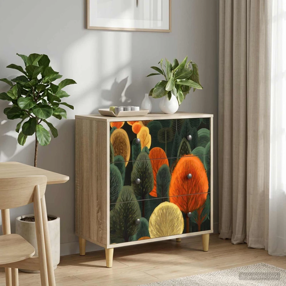 Ištraukalas spinta ZAANDAM Miško raštas 66 x 36,5 x 75 cm
