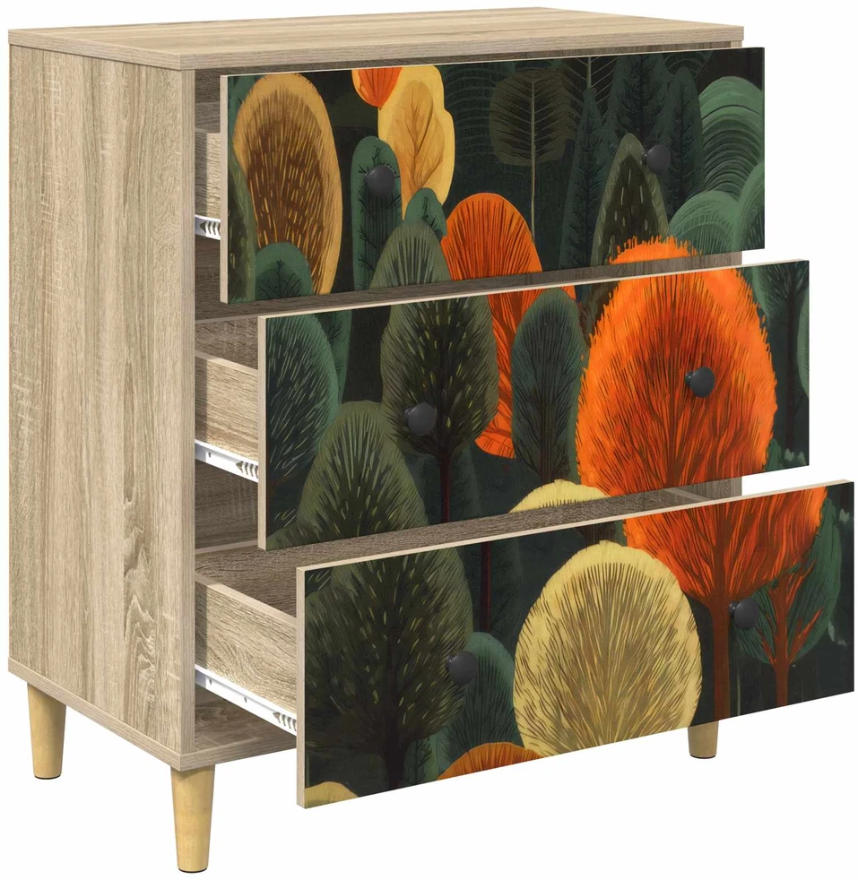 Ištraukalas spinta ZAANDAM Miško raštas 66 x 36,5 x 75 cm