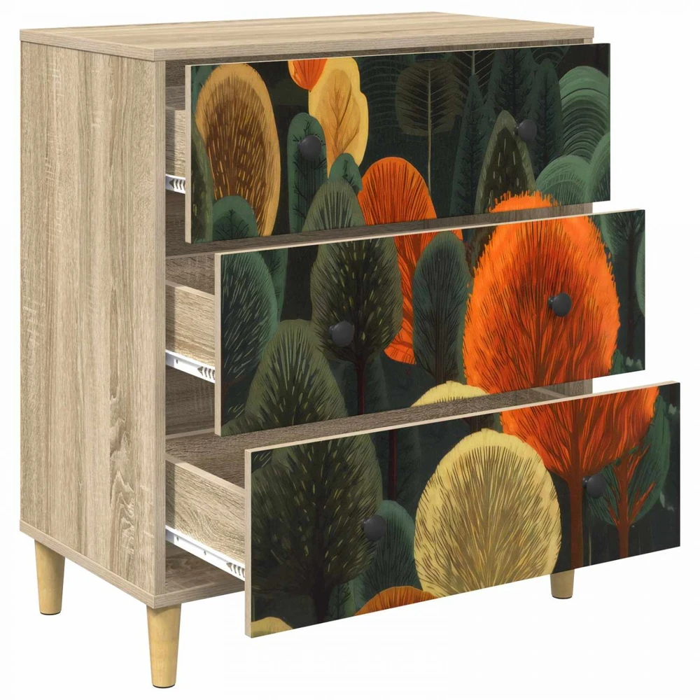 Ištraukalas spinta ZAANDAM Miško raštas 66 x 36,5 x 75 cm