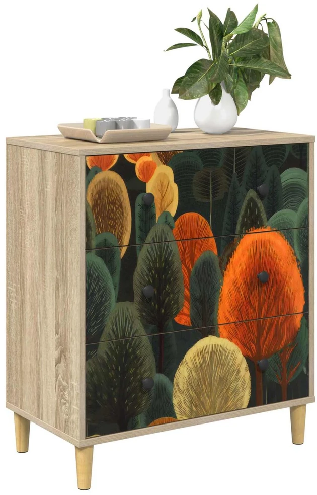 Ištraukalas spinta ZAANDAM Miško raštas 66 x 36,5 x 75 cm