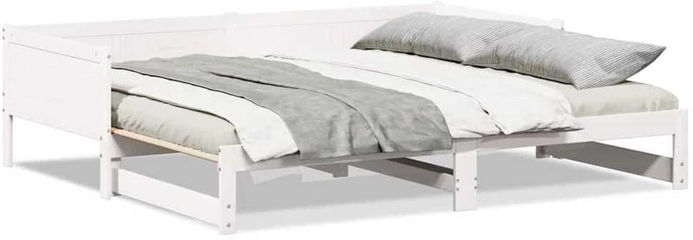 Ištraukiama dienos lova Balta 203,5 x 184 x 56,5 cm