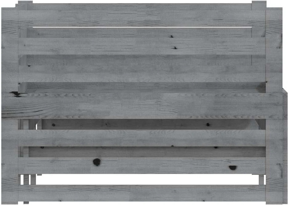 Ištraukiama lova, pilka, 2x(90x200)cm, pušies medienos masyvas