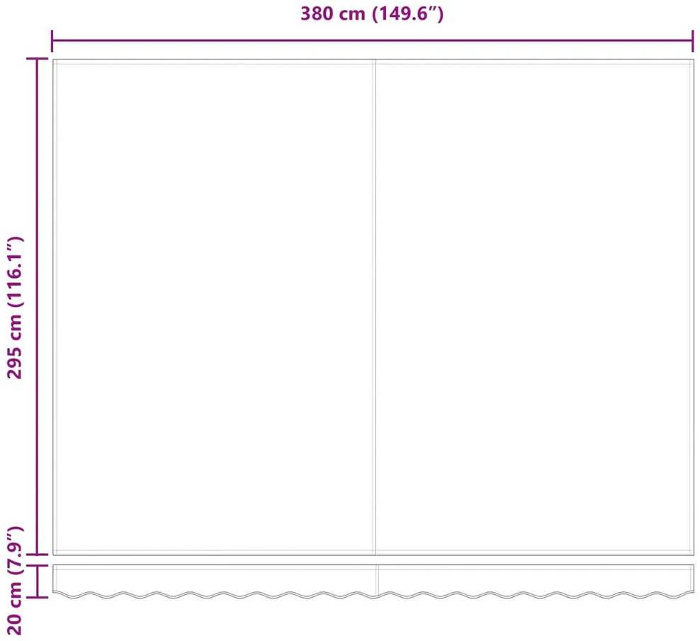 Ištraukiama markizė Žalia ir balta 400 × 350 cm