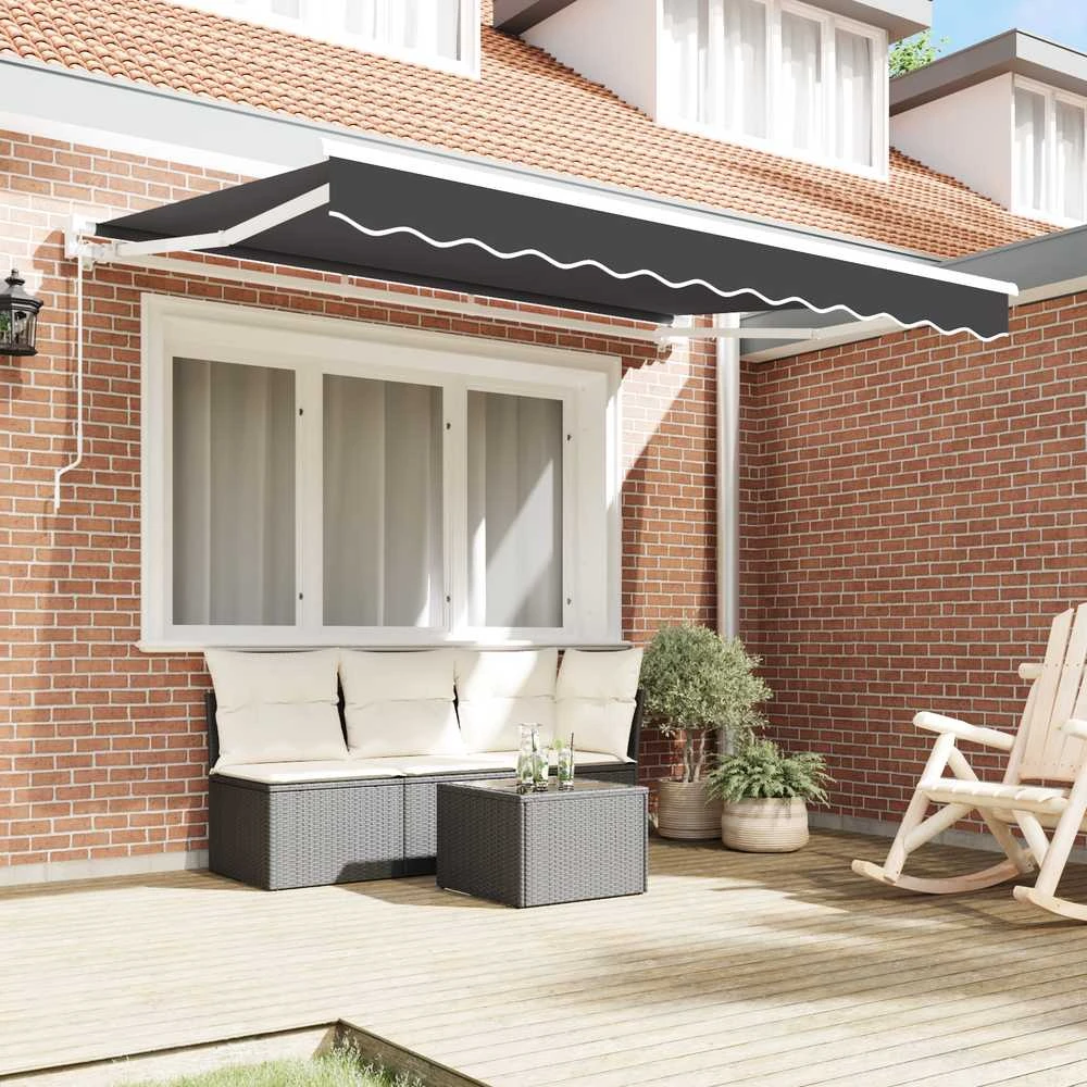 Markizės rėmas Antracito 250 x 200 cm Poliesteris su PU danga